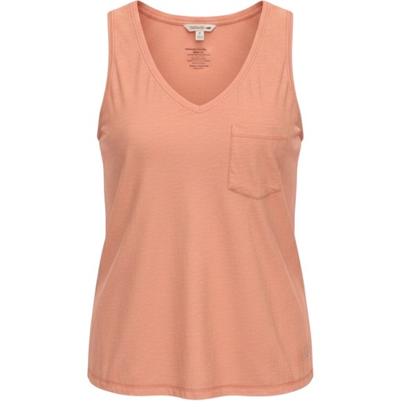 Toad&Co Tops - Toad & Co Organic Cotton Blend Orange V-Neck Pocket Tank Top Women's Size M Slub